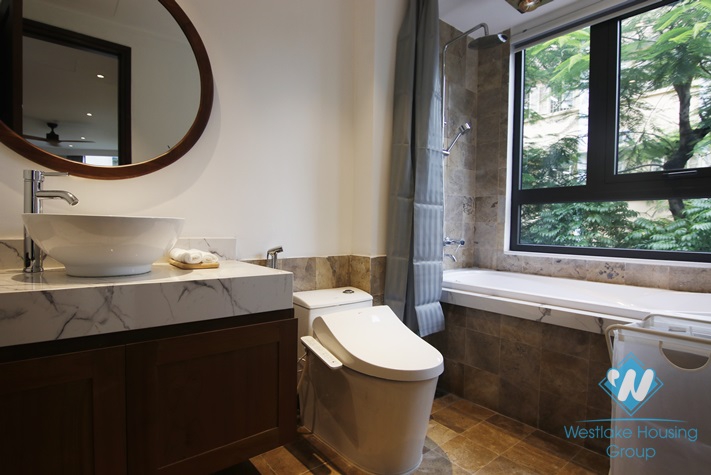 Pretty Japanese styling apartment for rent on Linh Lang street, Ba Dinh